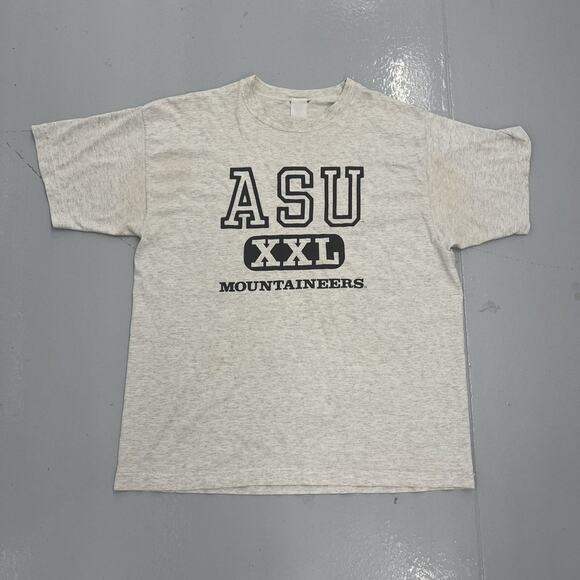 Vintage 90s Appalachian State University Grey Varsity Shirt - Picture 1 of 5